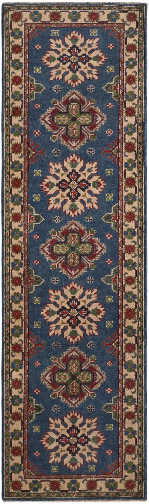 2' 10 x 9' 8 Hand Knotted Kazak Runner Rug