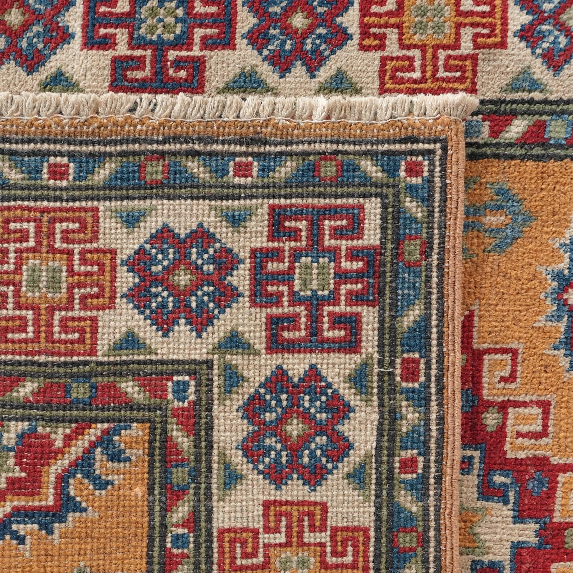 85cm x 305cm Hand Knotted Kazak Runner Rug
