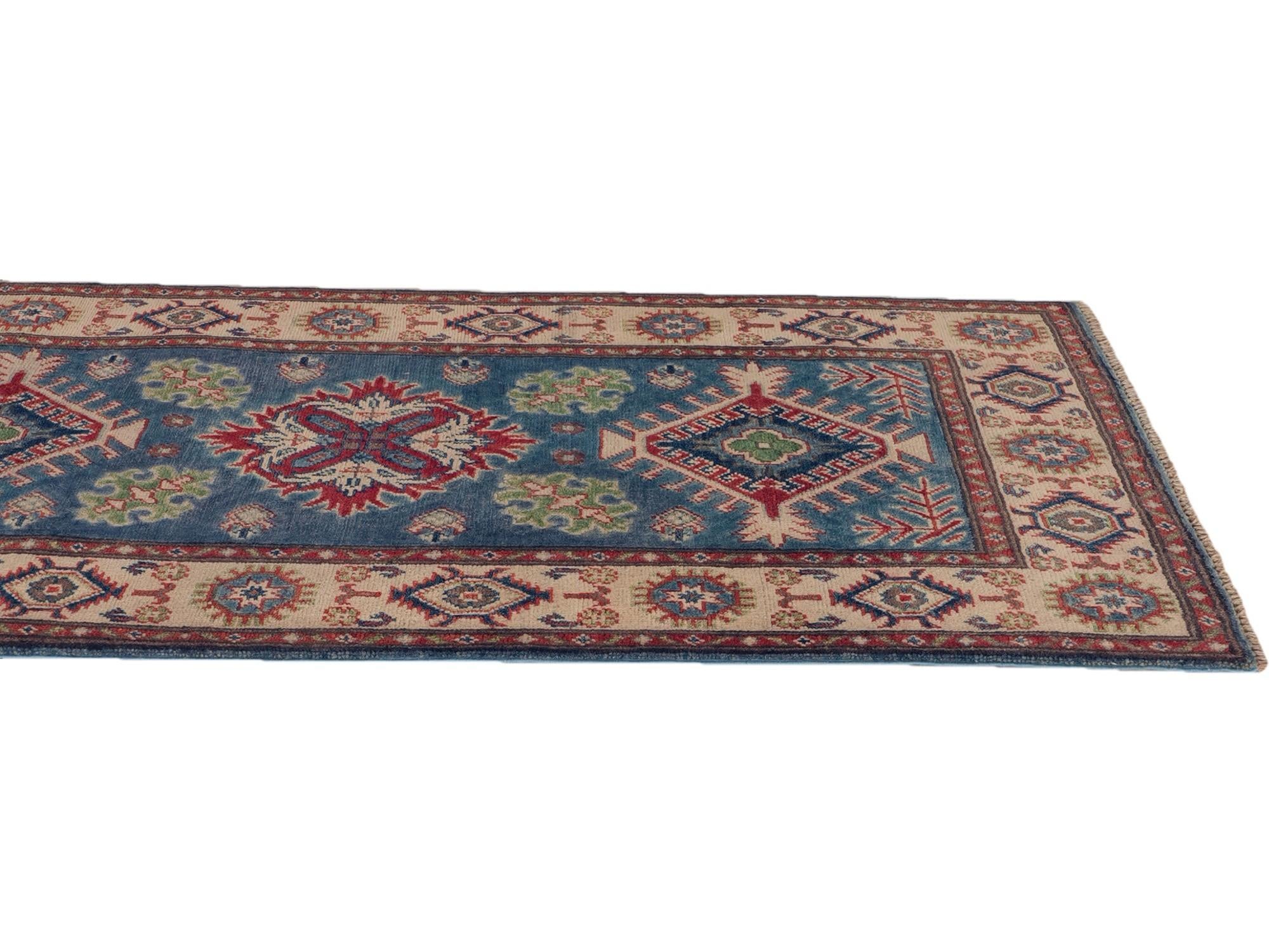 Detail image 6 of 10: 2' 9 x 10' 2 Hand Knotted Kazak Runner Rug