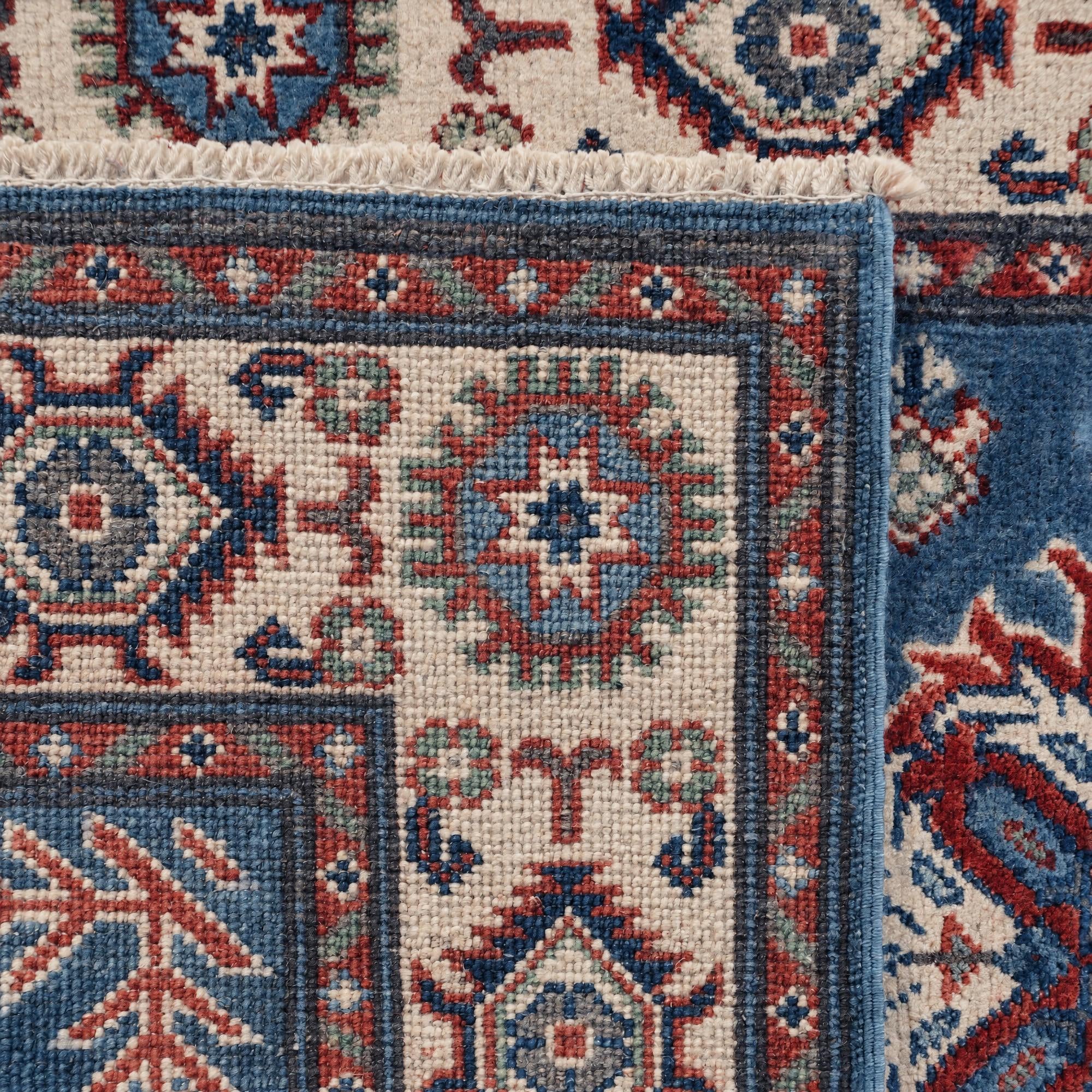 85cm x 310cm Hand Knotted Kazak Runner Rug