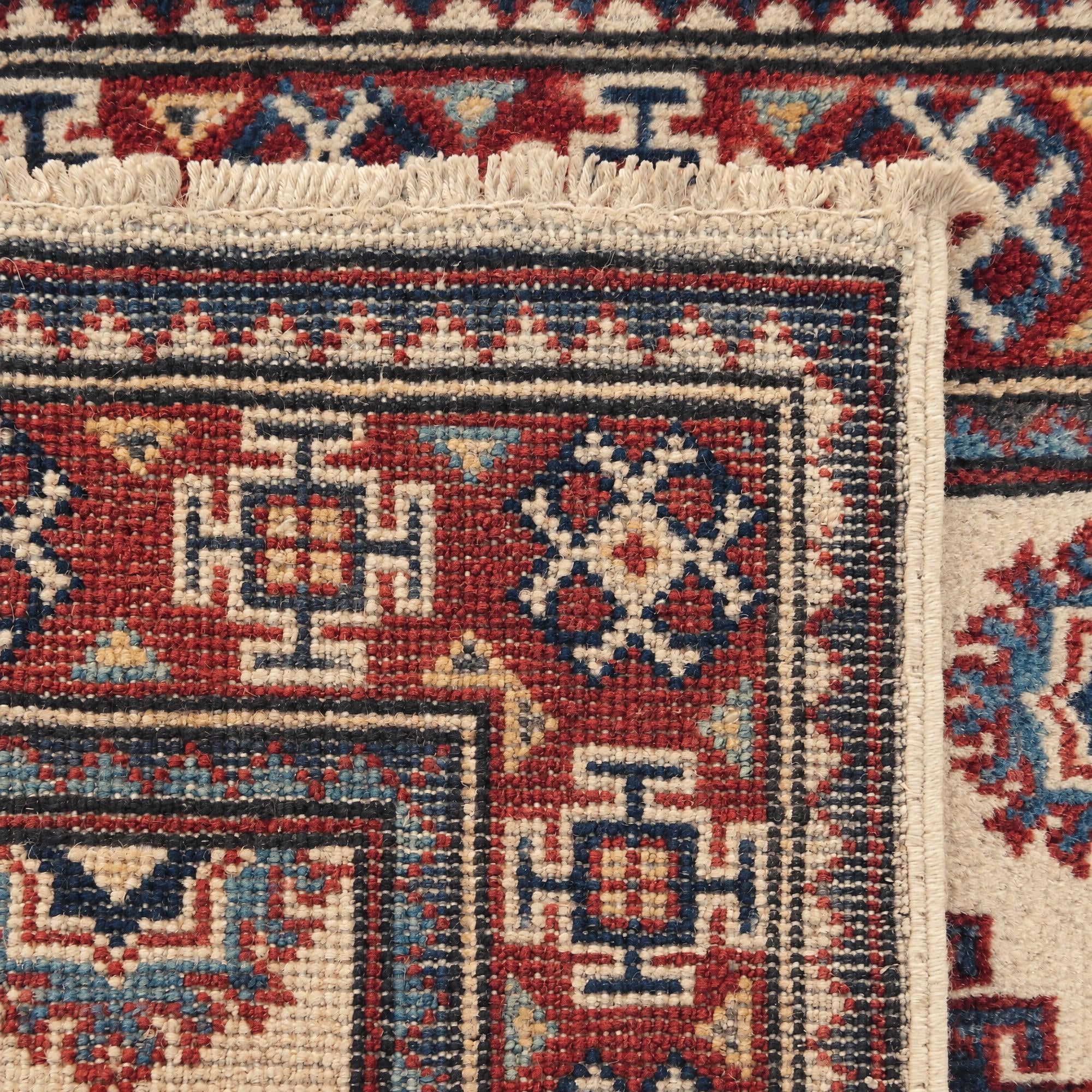 60cm x 185cm Hand Knotted Kazak Runner Rug