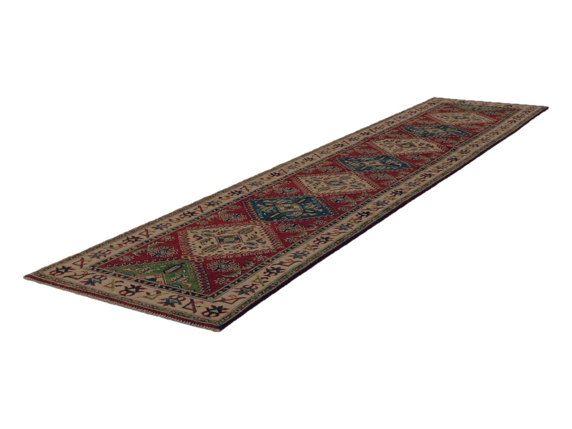 2' 9 x 12' 8 Hand Knotted Kazak Runner Rug