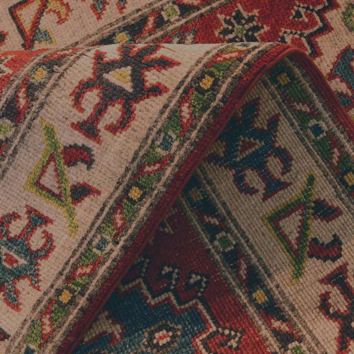 2' 9 x 12' 8 Hand Knotted Kazak Runner Rug