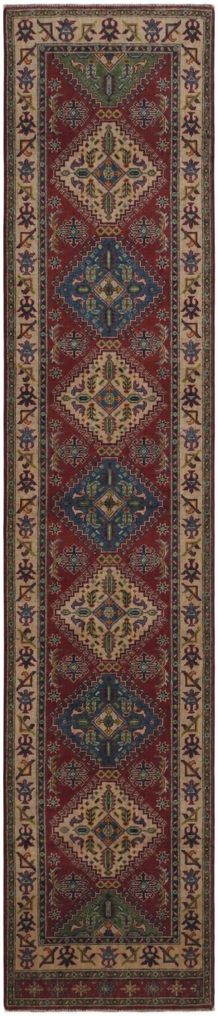 2' 9 x 12' 8 Hand Knotted Kazak Runner Rug