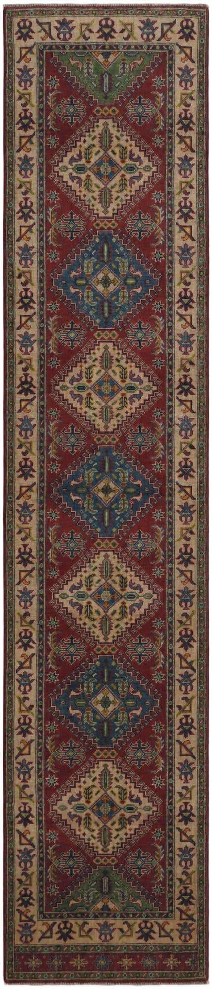 2' 9 x 12' 8 Hand Knotted Kazak Runner Rug