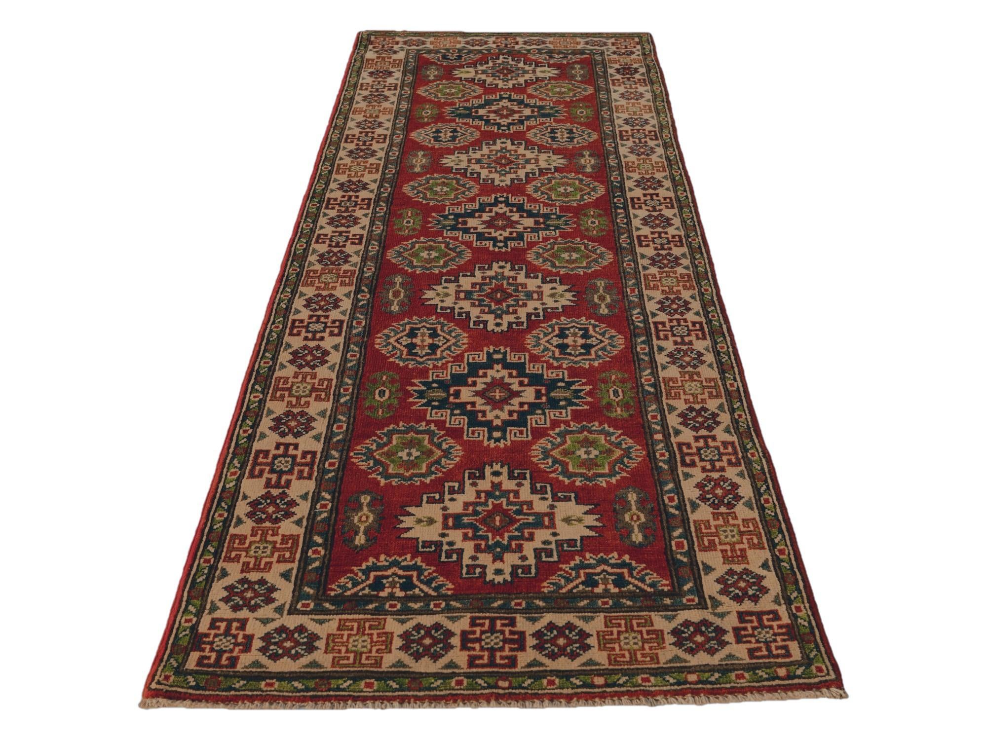 2' 8 x 8' Hand Knotted Kazak Runner Rug