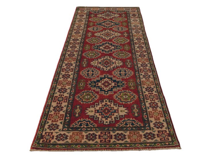 Detail image of 2' 8 x 8' Hand Knotted Kazak Runner Rug
