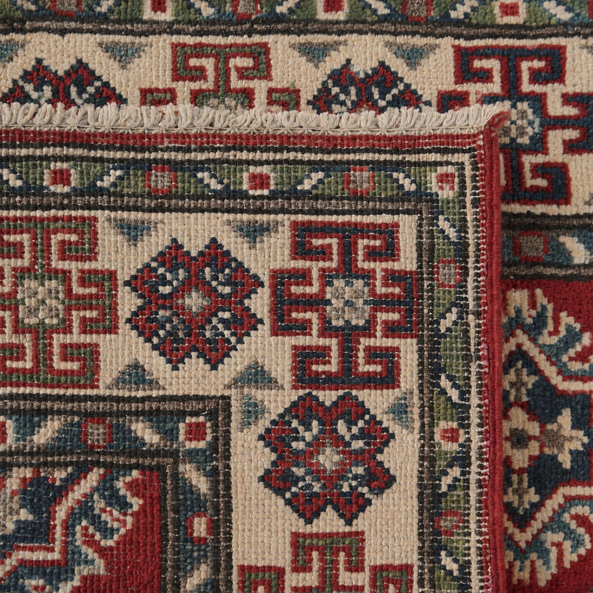 80cm x 245cm Hand Knotted Kazak Runner Rug
