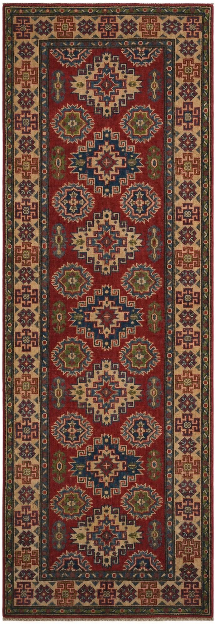 2' 8 x 8' Hand Knotted Kazak Runner Rug