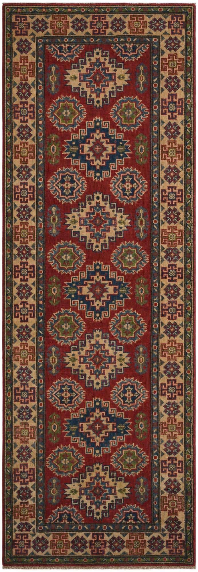 2' 8 x 8' Hand Knotted Kazak Runner Rug