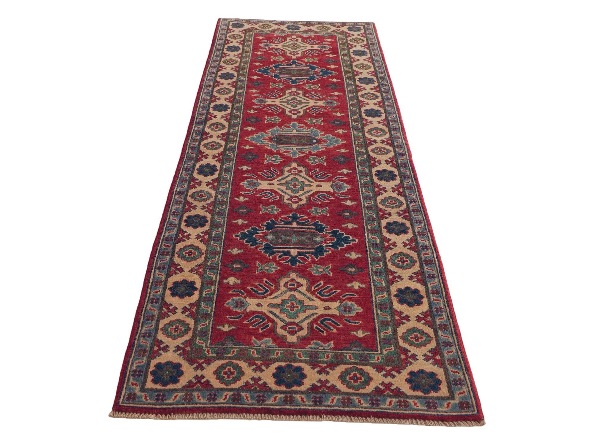 Detail image 5 of 10: 2' 9 x 8' 2 Hand Knotted Kazak Runner Rug