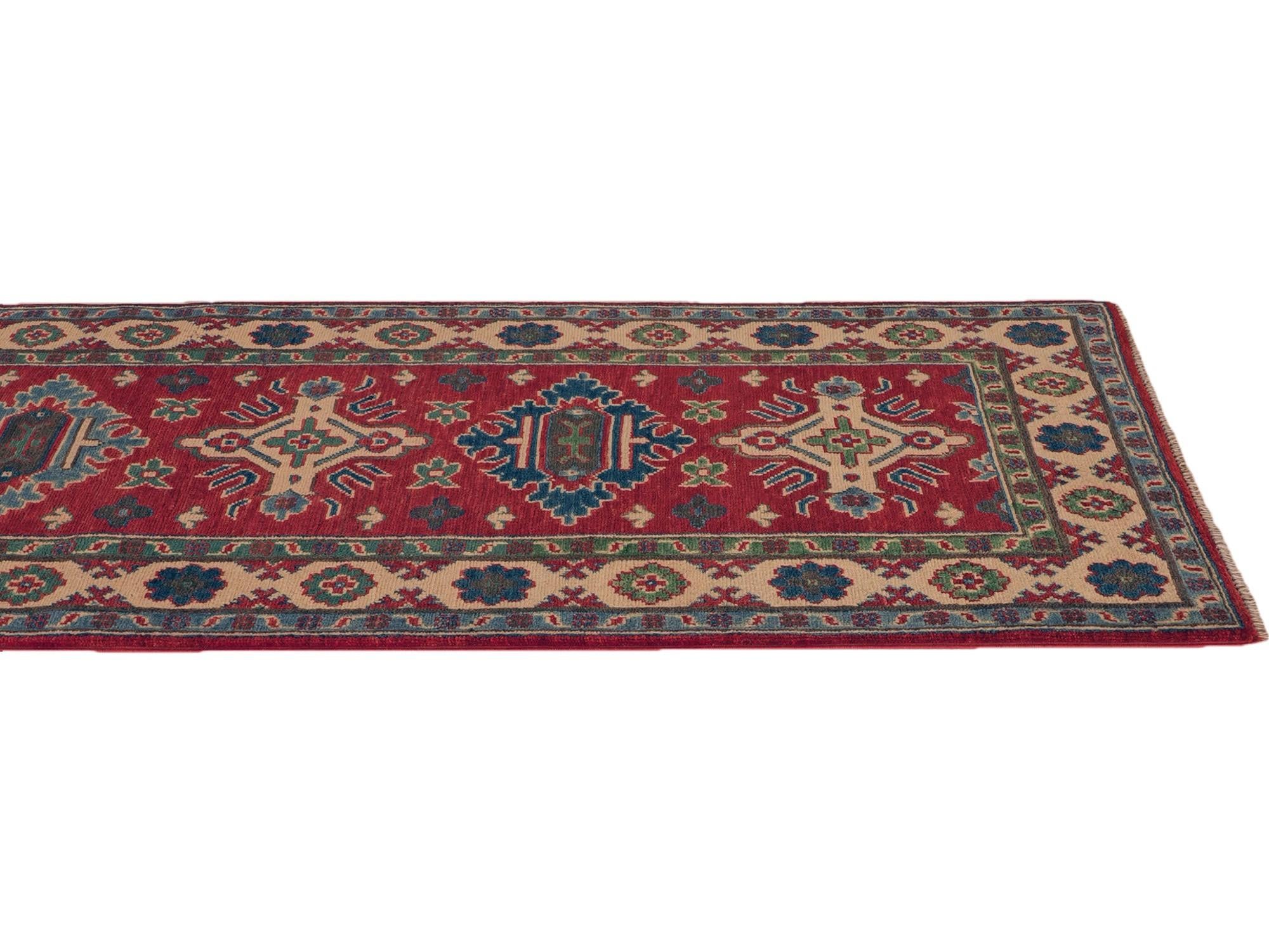 Detail image 6 of 10: 2' 9 x 8' 2 Hand Knotted Kazak Runner Rug