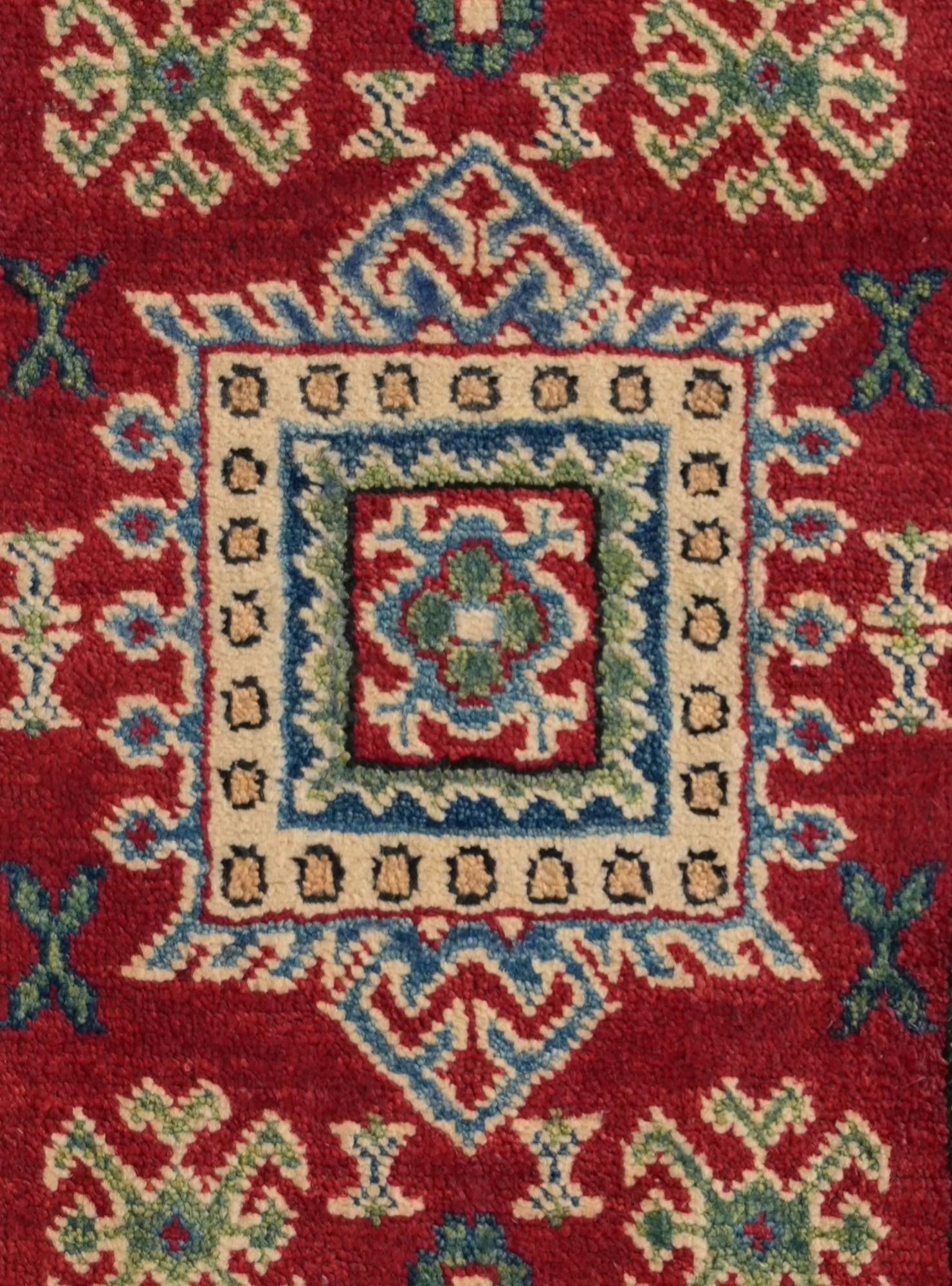 2' x 6' Hand Knotted Kazak Runner Rug