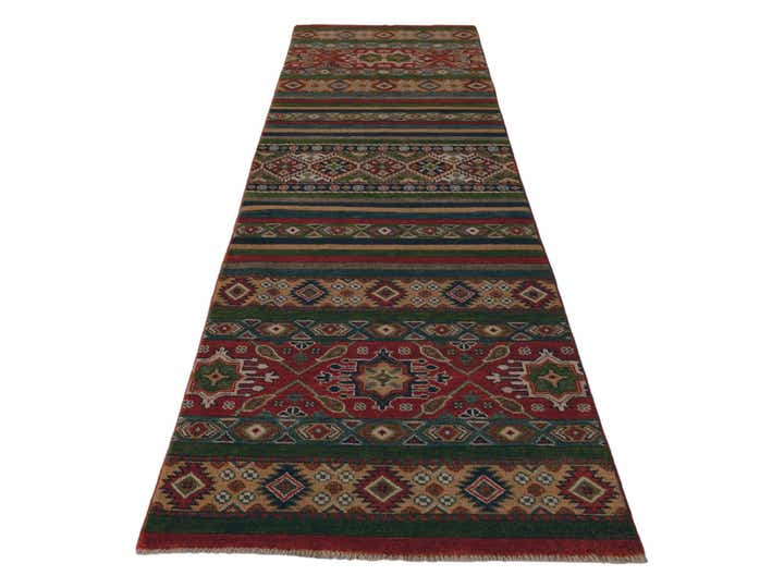 2' 7 x 9' 9 Hand Knotted Kazak Runner Rug