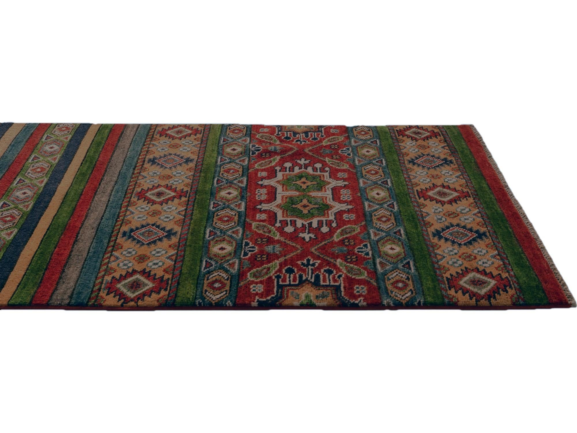 2' 7 x 9' 9 Hand Knotted Kazak Runner Rug