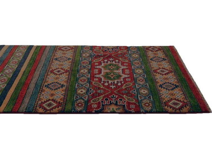 Detail image of 2' 7 x 9' 9 Hand Knotted Kazak Runner Rug