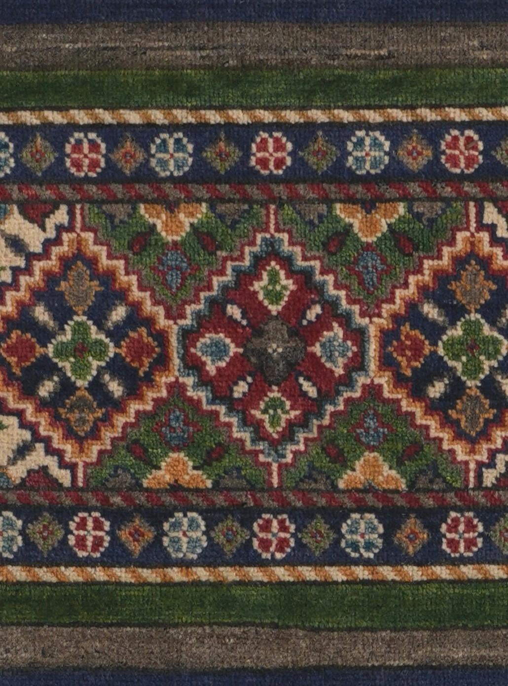 2' 7 x 9' 9 Hand Knotted Kazak Runner Rug