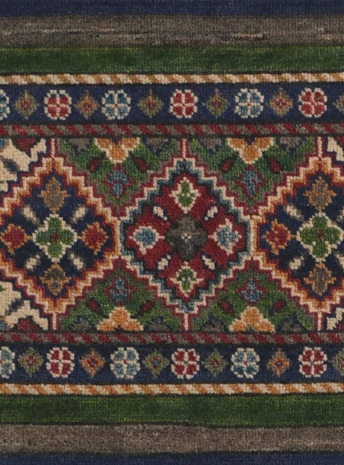 Detail image of 2' 7 x 9' 9 Hand Knotted Kazak Runner Rug