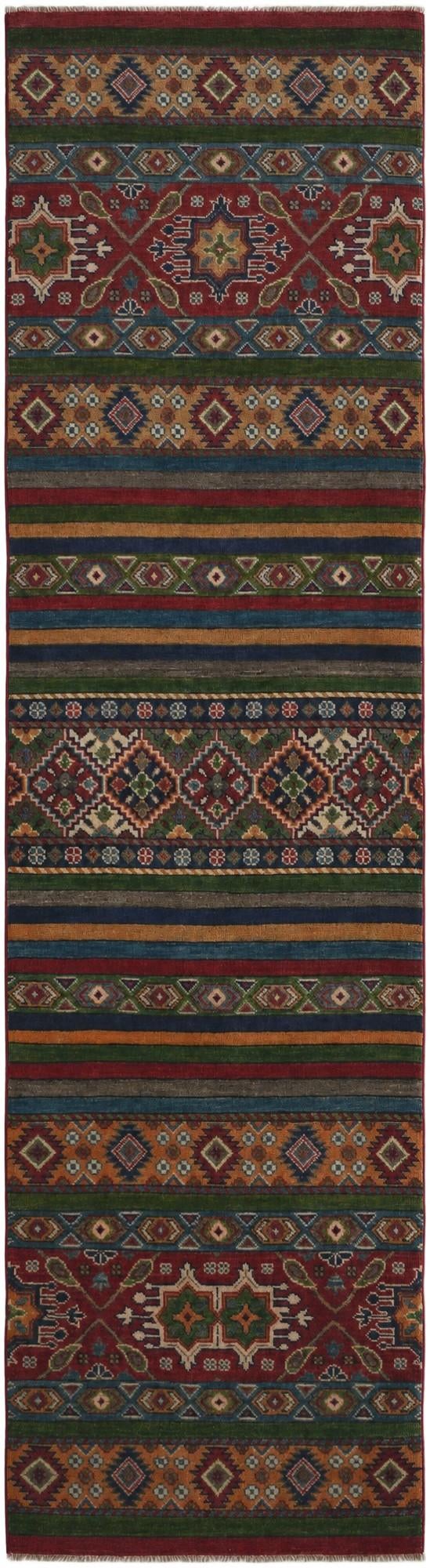 2' 7 x 9' 9 Hand Knotted Kazak Runner Rug