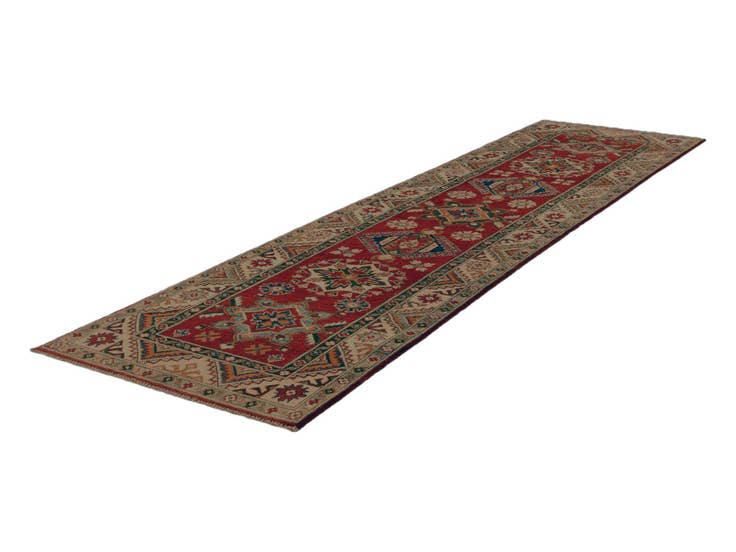 Detail image of 2' 8 x 10' 7 Hand Knotted Kazak Runner Rug