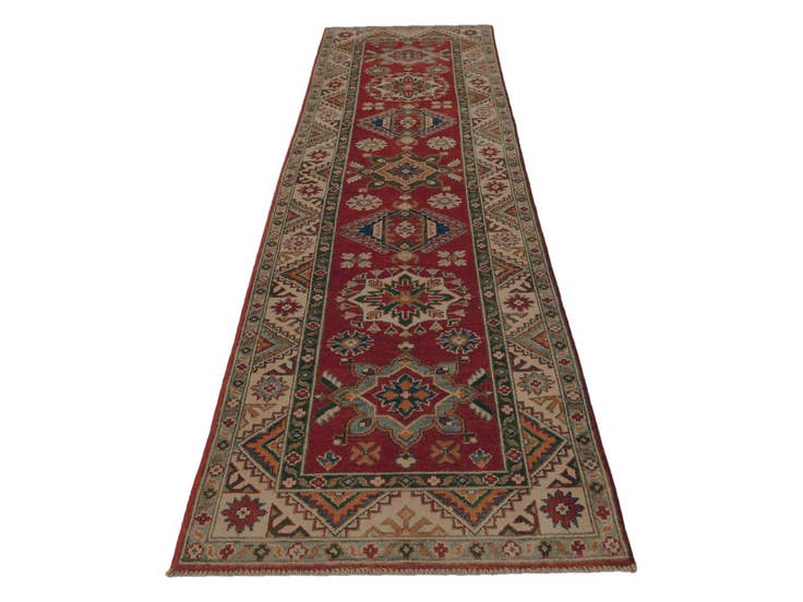 Detail image of 2' 8 x 10' 7 Hand Knotted Kazak Runner Rug