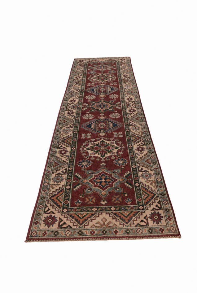 Detail image of 2' 8 x 10' 7 Hand Knotted Kazak Runner Rug
