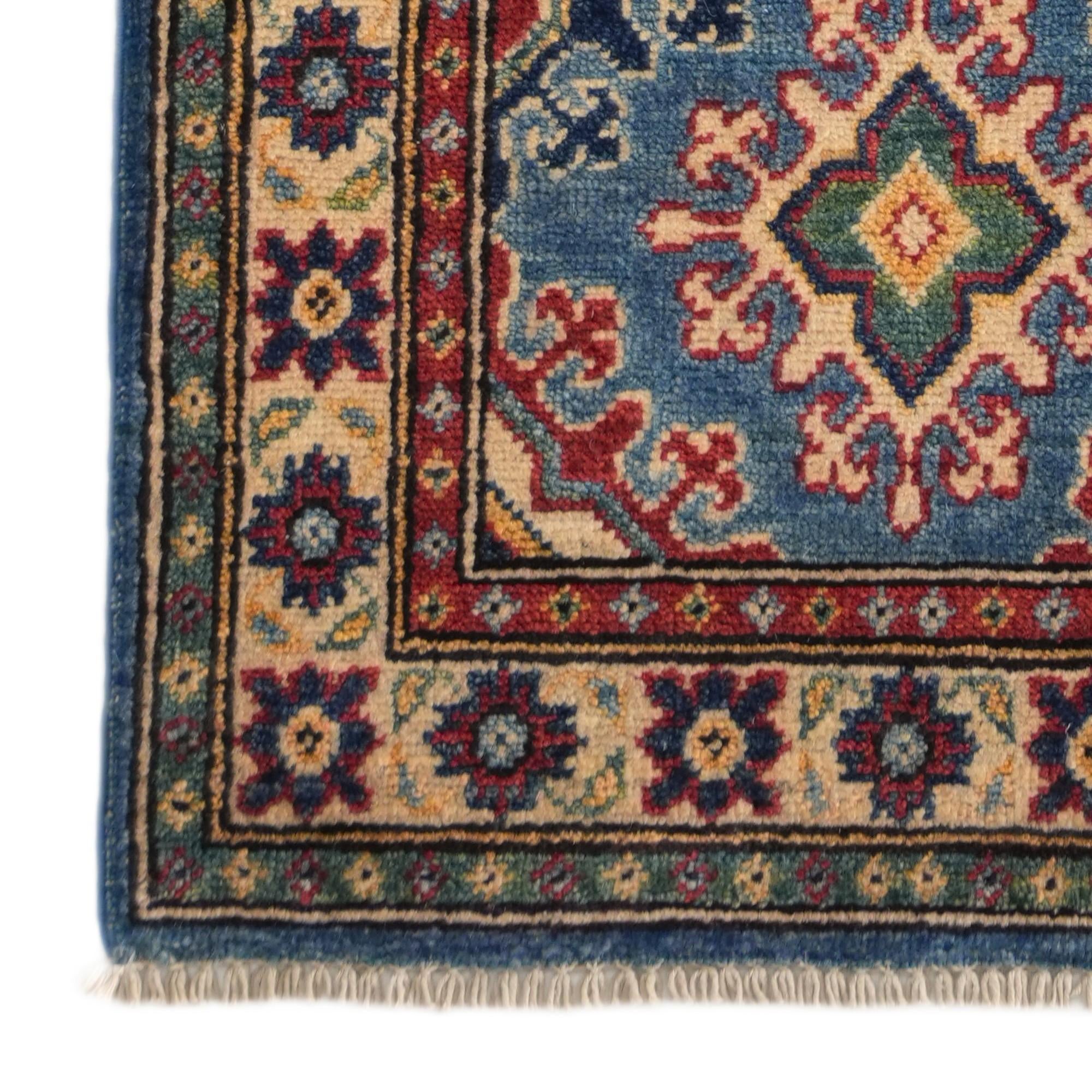 1' 11 x 6' 1 Hand Knotted Kazak Runner Rug