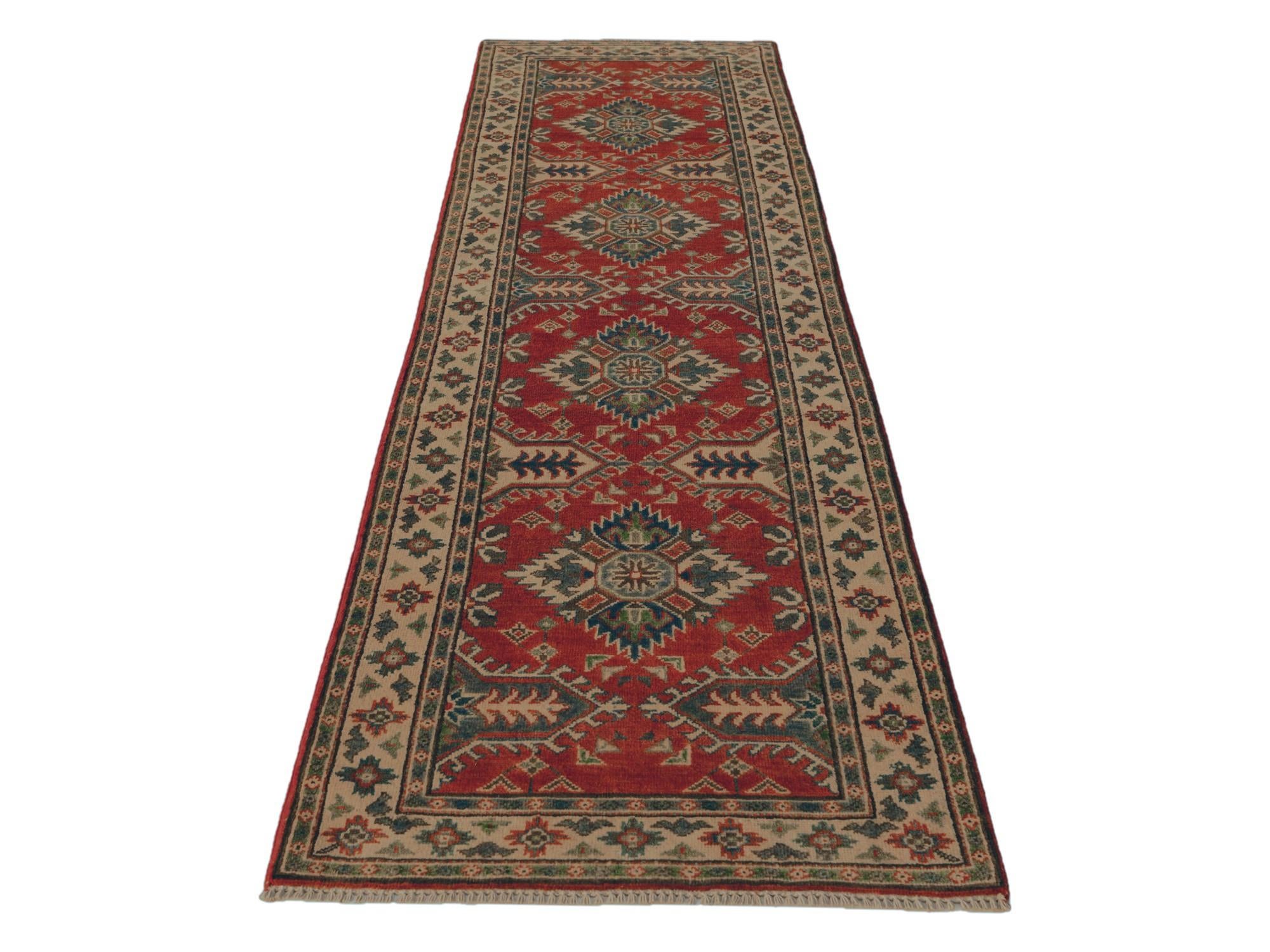 2' 7 x 9' 9 Hand Knotted Kazak Runner Rug