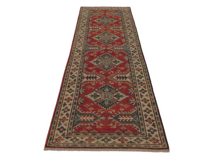 2' 7 x 9' 9 Hand Knotted Kazak Runner Rug