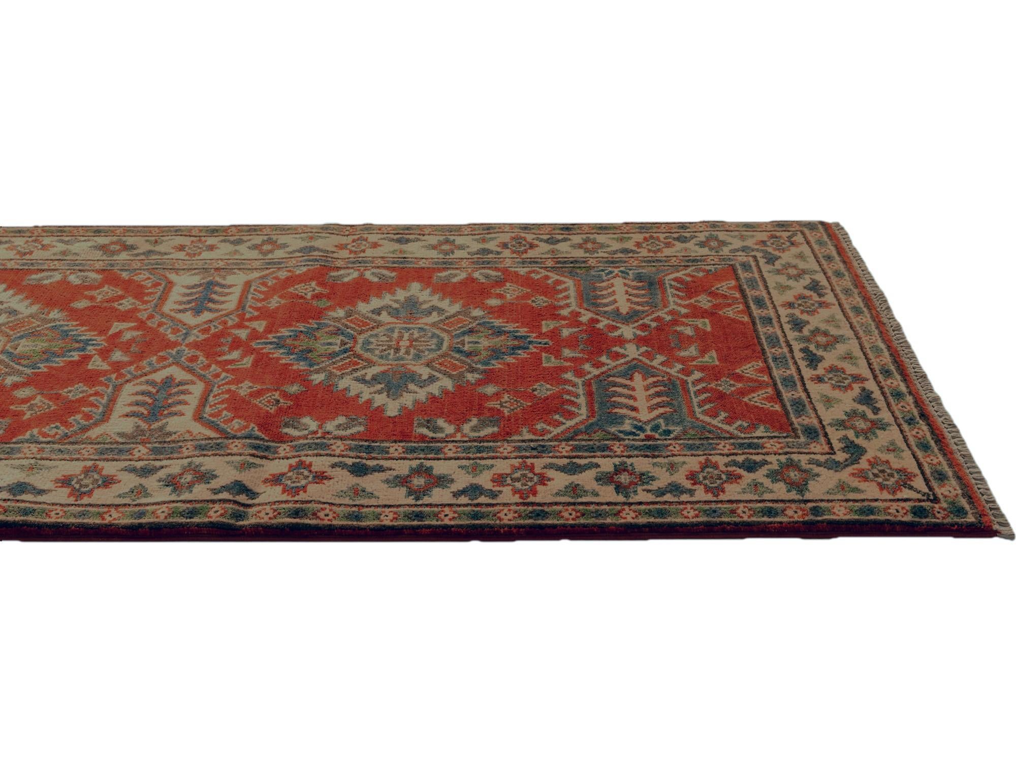 2' 7 x 9' 9 Hand Knotted Kazak Runner Rug