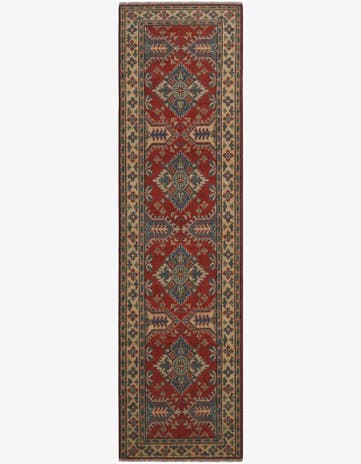 2' 7 x 9' 9 Hand Knotted Kazak Runner Rug