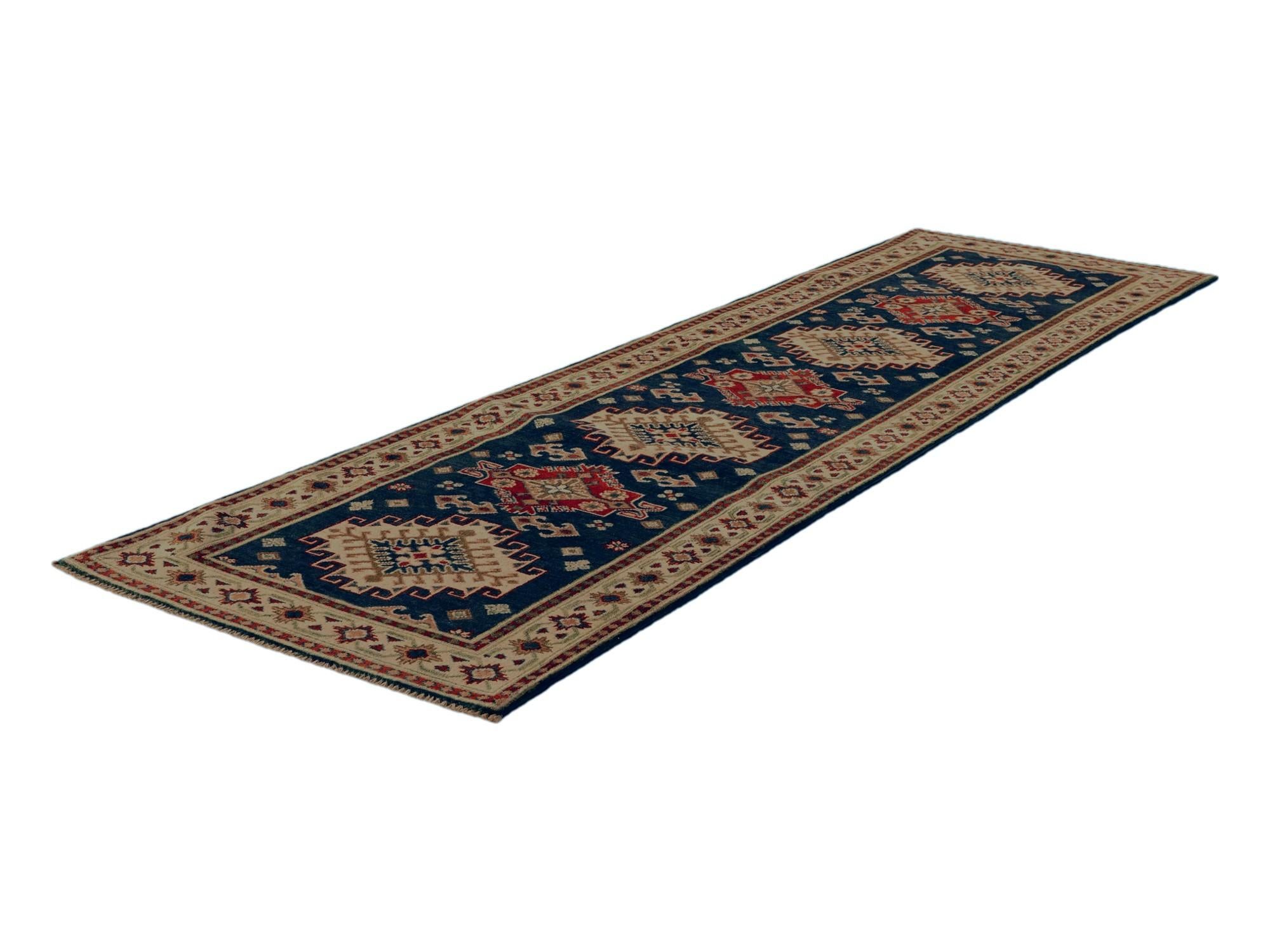 2' 9 x 9' 9 Hand Knotted Kazak Runner Rug