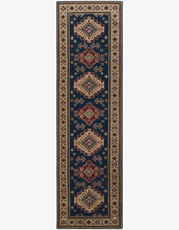 2' 9 x 9' 9 Hand Knotted Kazak Runner Rug