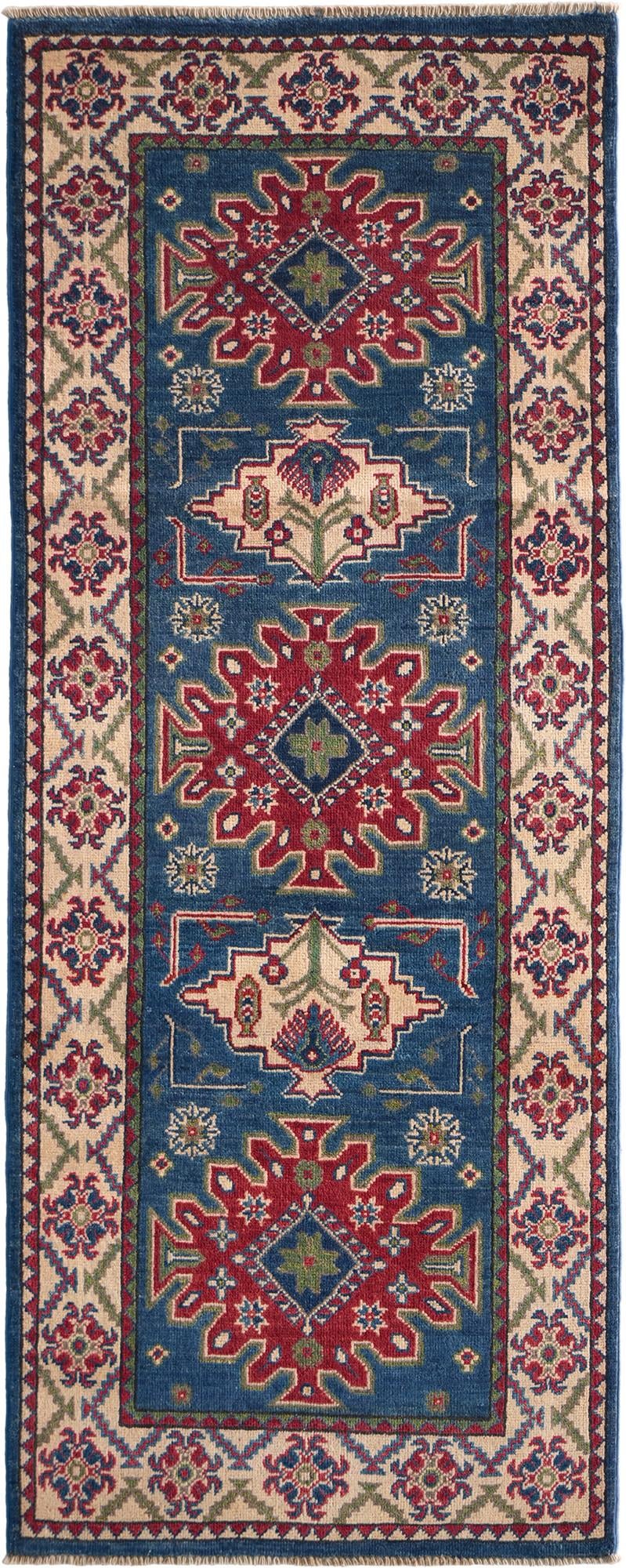 Detail image 2 of 10: 2' 7 x 6' 6 Hand Knotted Kazak Runner Rug