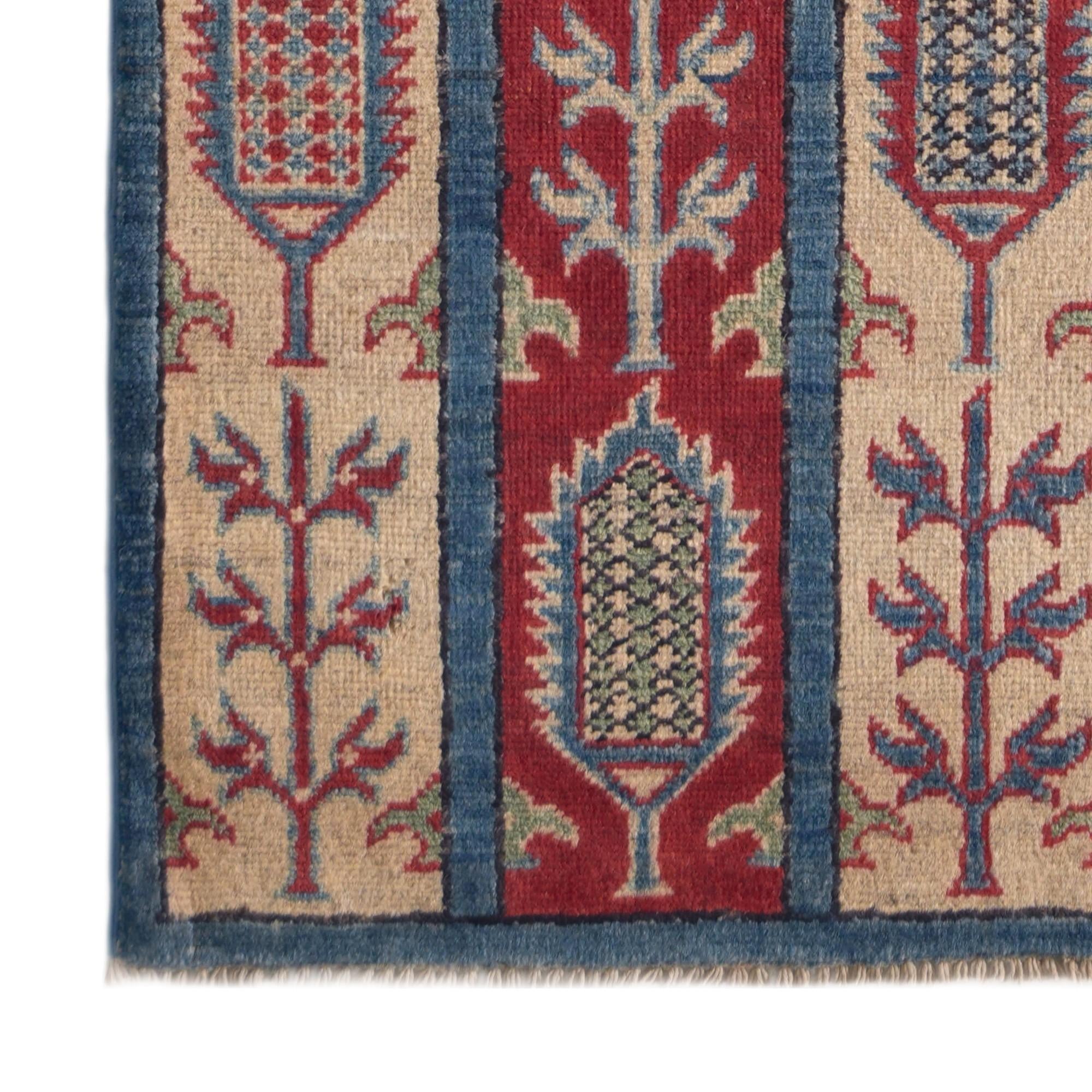 Detail image 7 of 10: 2' 9 x 8' 2 Hand Knotted Kazak Runner Rug