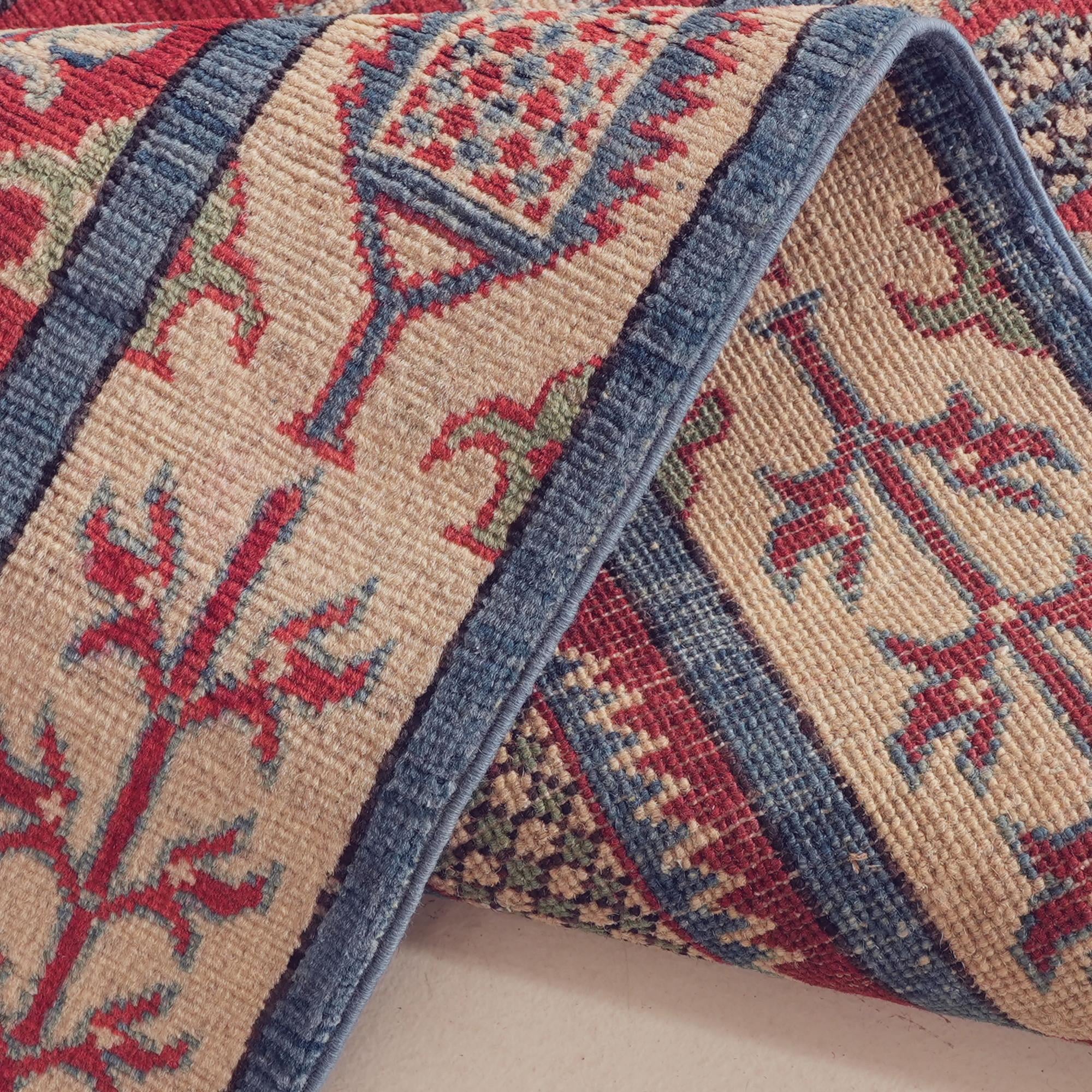 Detail image 8 of 10: 2' 9 x 8' 2 Hand Knotted Kazak Runner Rug