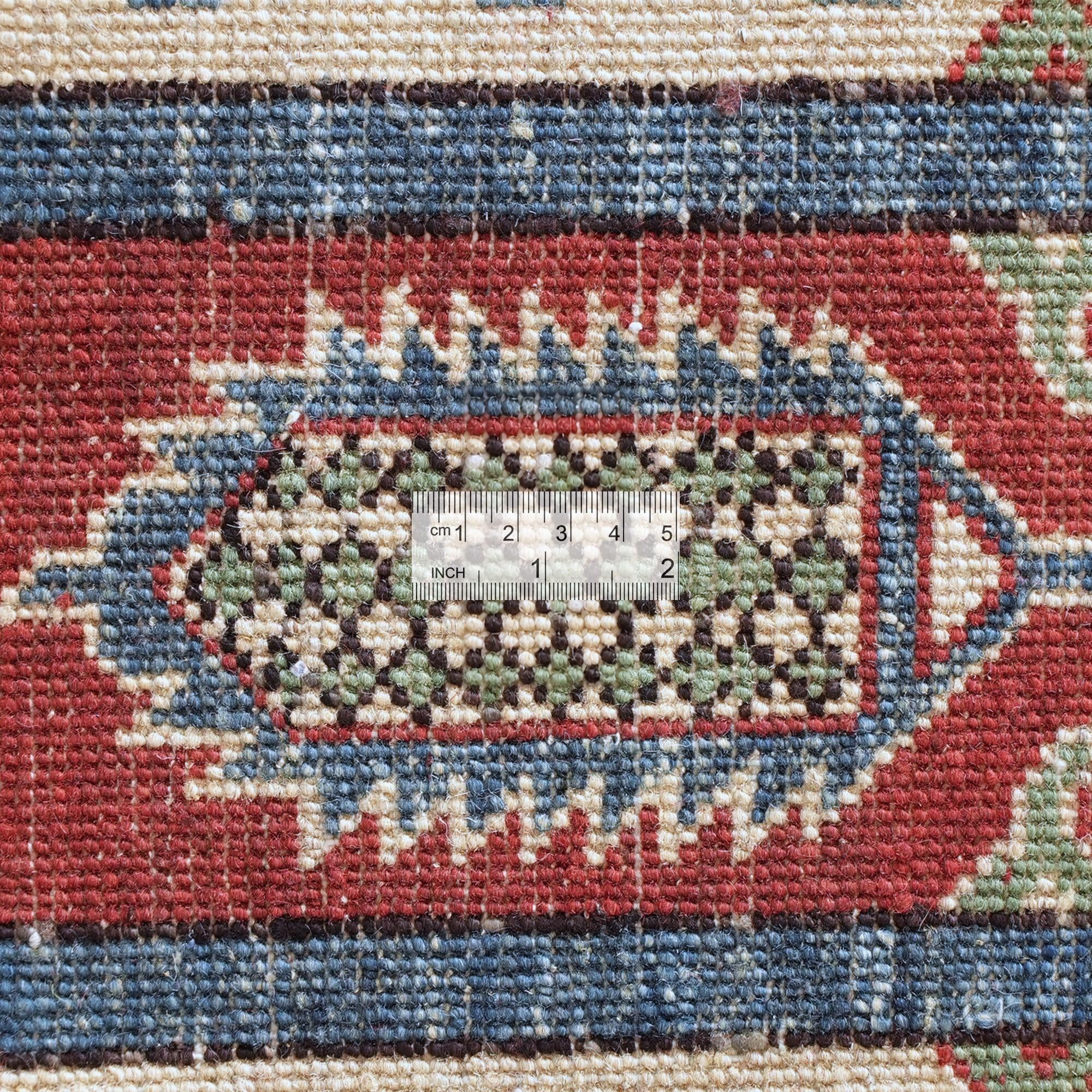 Detail image 9 of 10: 2' 9 x 8' 2 Hand Knotted Kazak Runner Rug