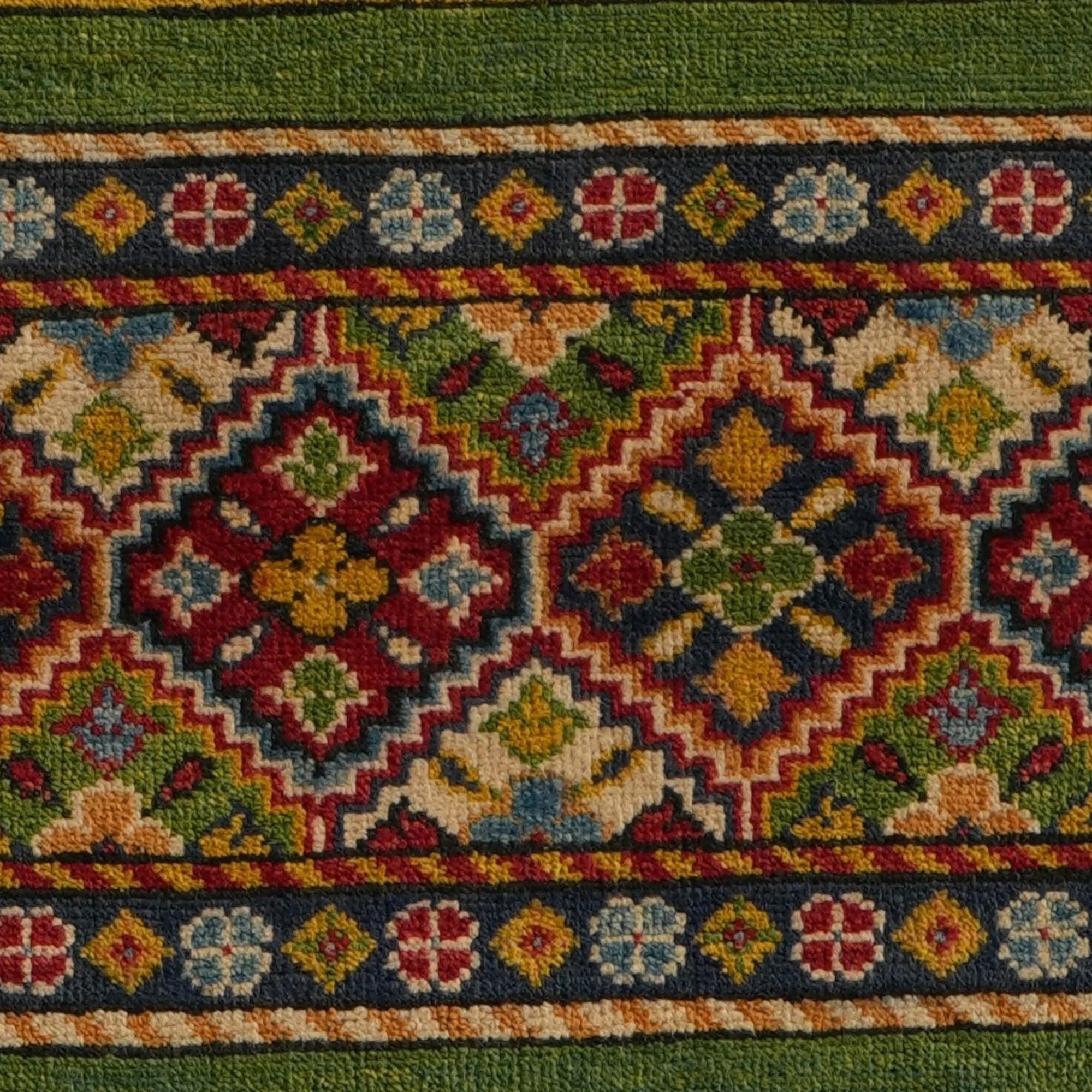 80cm x 300cm Hand Knotted Kazak Runner Rug