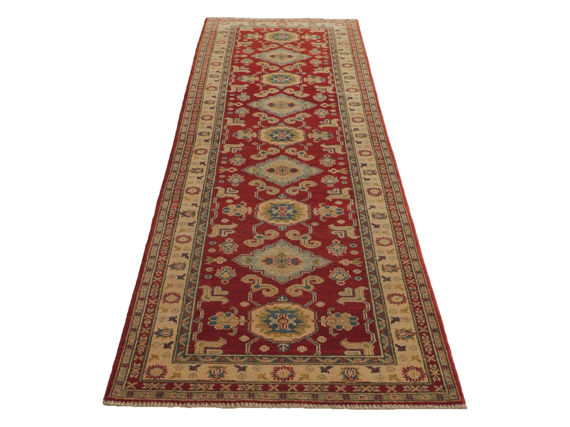 Detail image 5 of 10: 2' 8 x 10' Hand Knotted Kazak Runner Rug