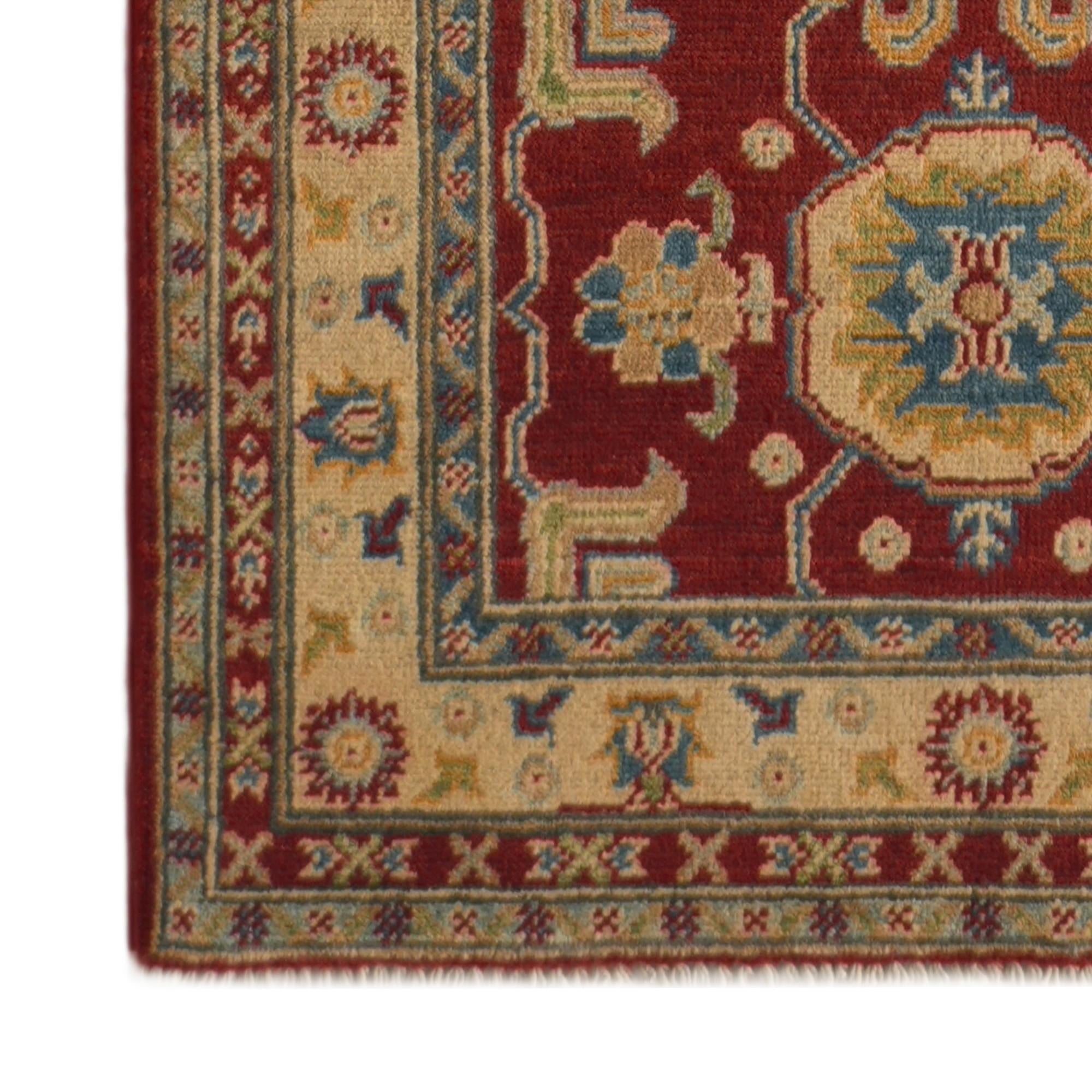 Detail image 7 of 10: 2' 8 x 10' Hand Knotted Kazak Runner Rug