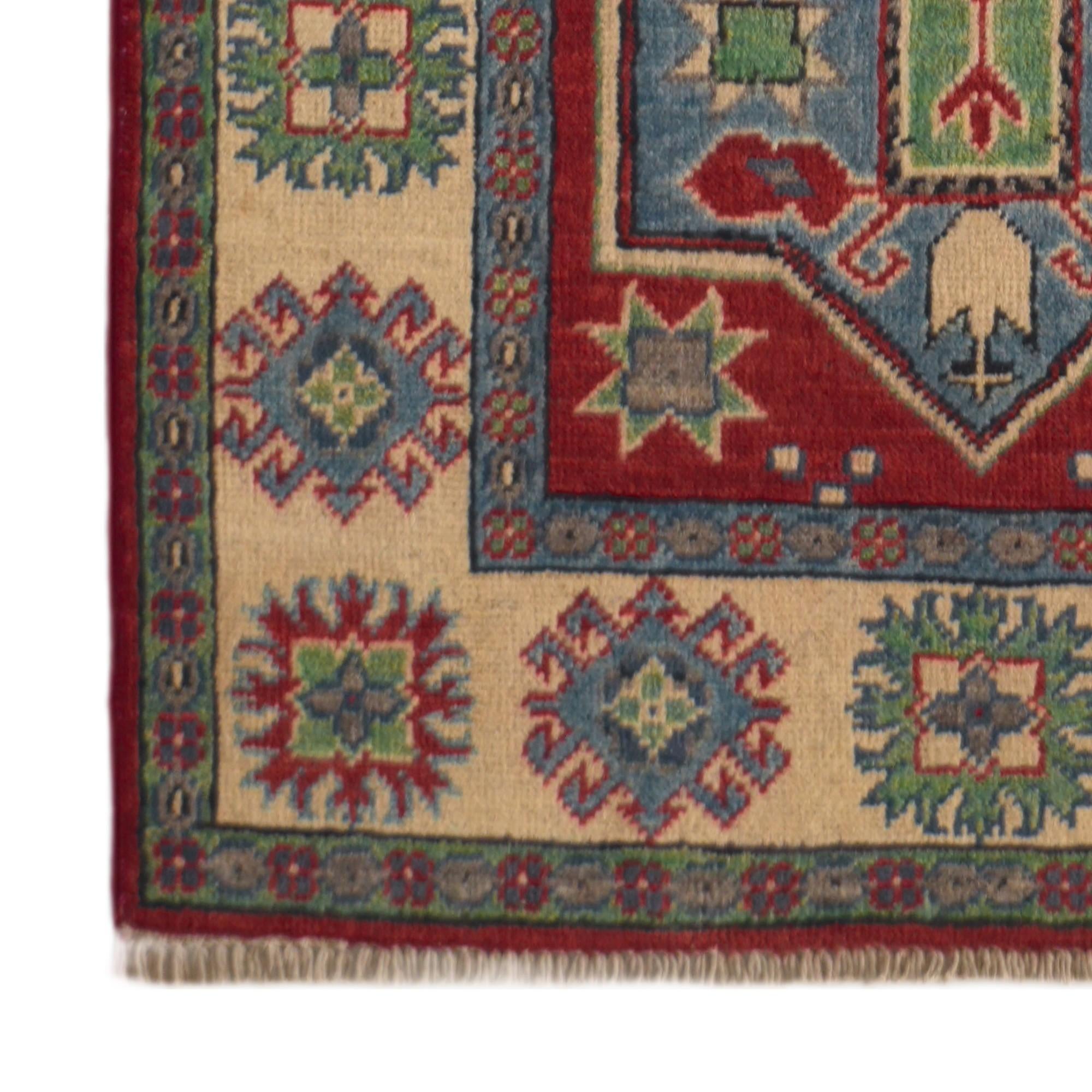 Detail image 7 of 10: 2' 8 x 9' 9 Hand Knotted Kazak Runner Rug