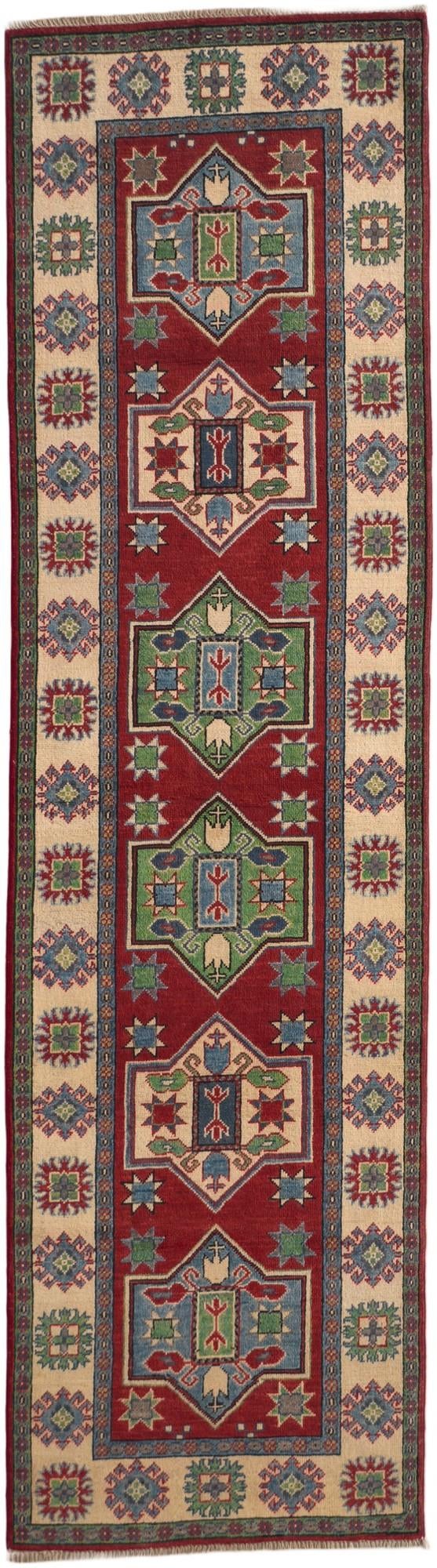 Detail image 2 of 10: 2' 8 x 9' 9 Hand Knotted Kazak Runner Rug