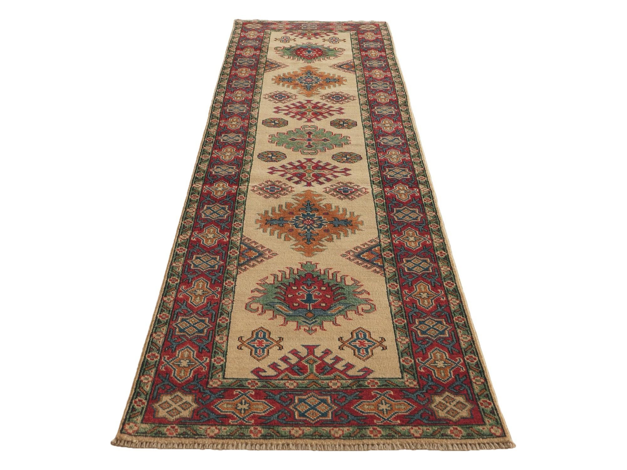 Detail image 5 of 10: 2' 7 x 10' Hand Knotted Kazak Runner Rug