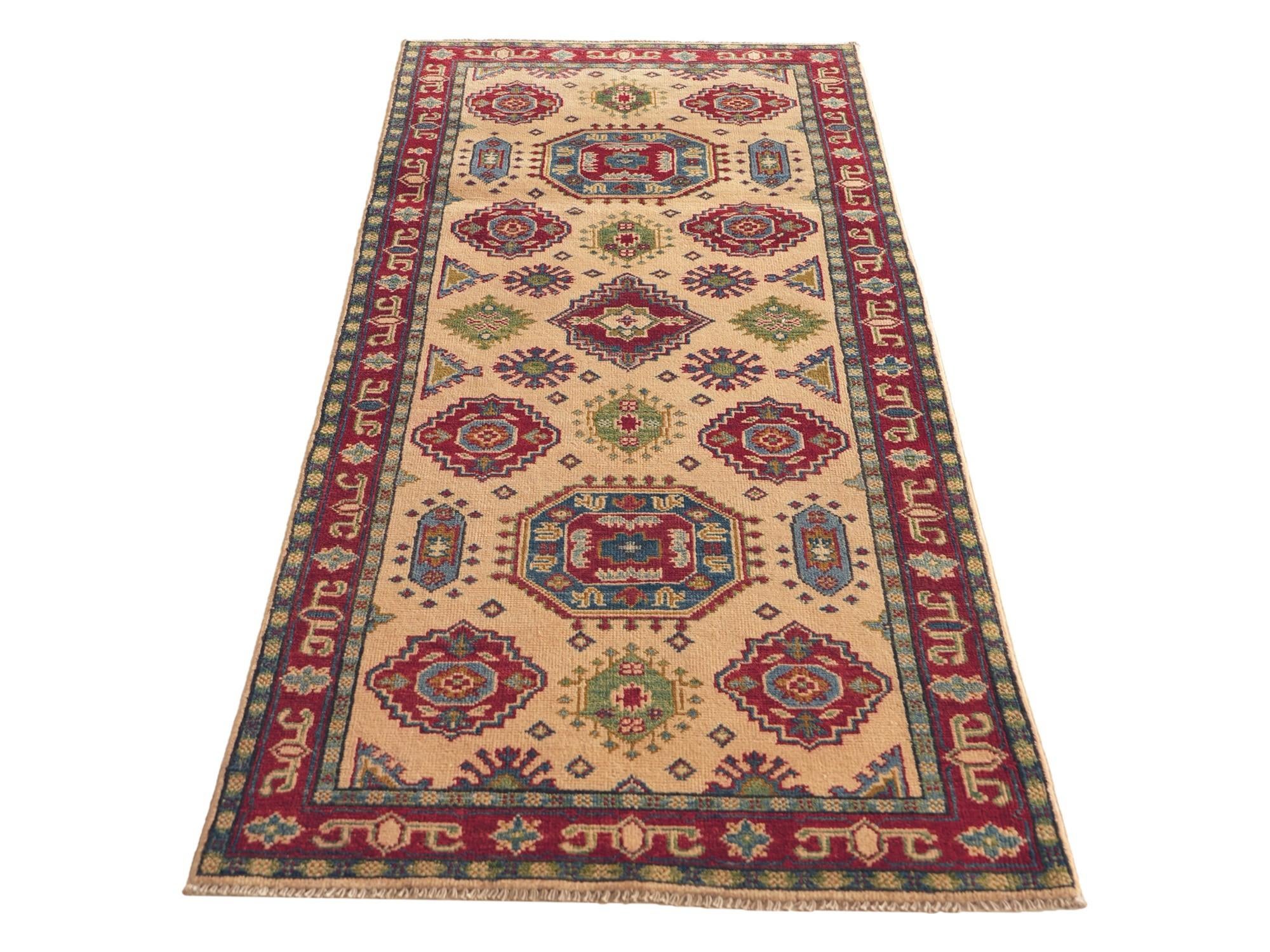 Detail image 5 of 10: 2' 8 x 6' 6 Hand Knotted Kazak Runner Rug