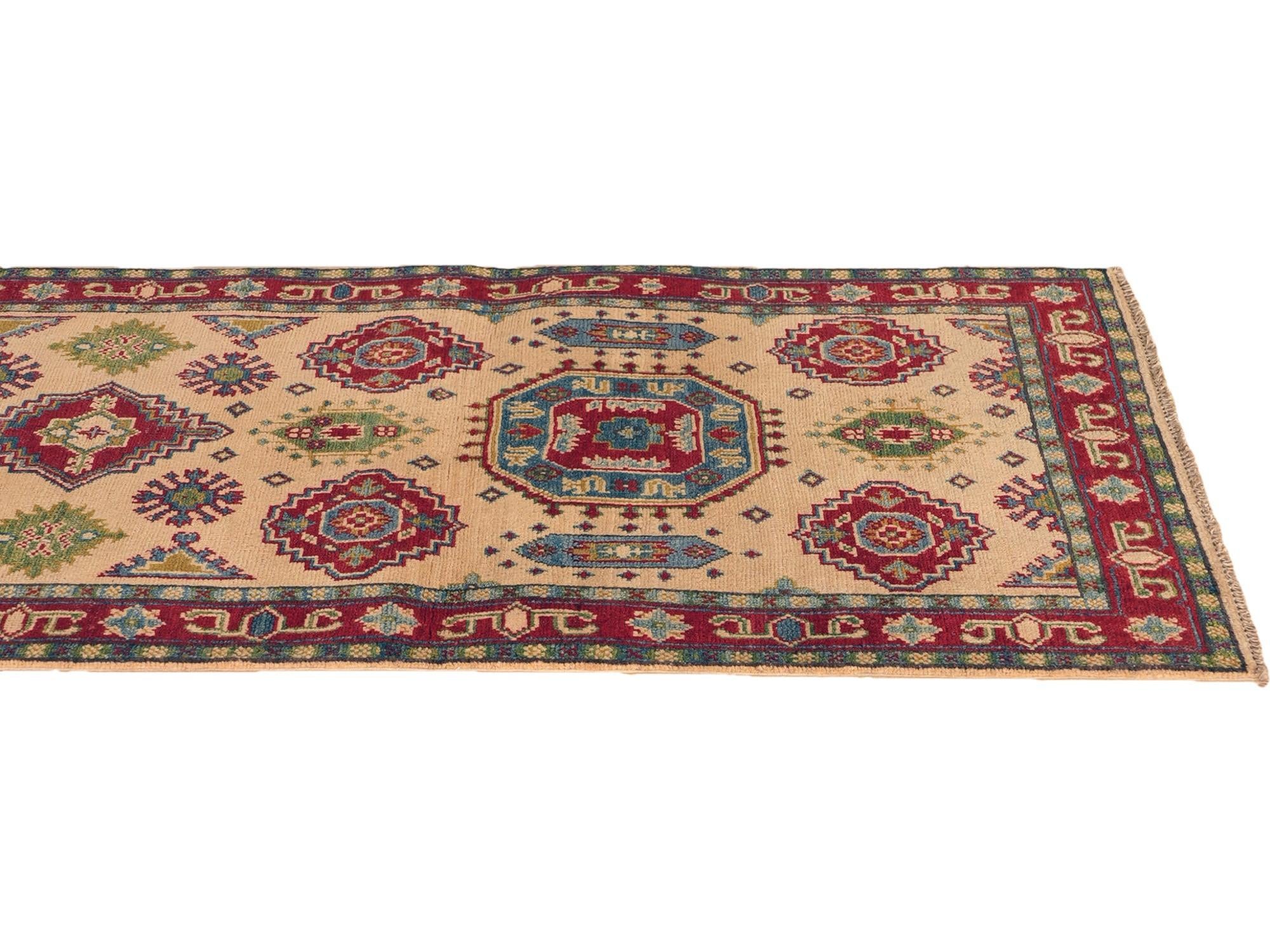 Detail image 6 of 10: 2' 8 x 6' 6 Hand Knotted Kazak Runner Rug
