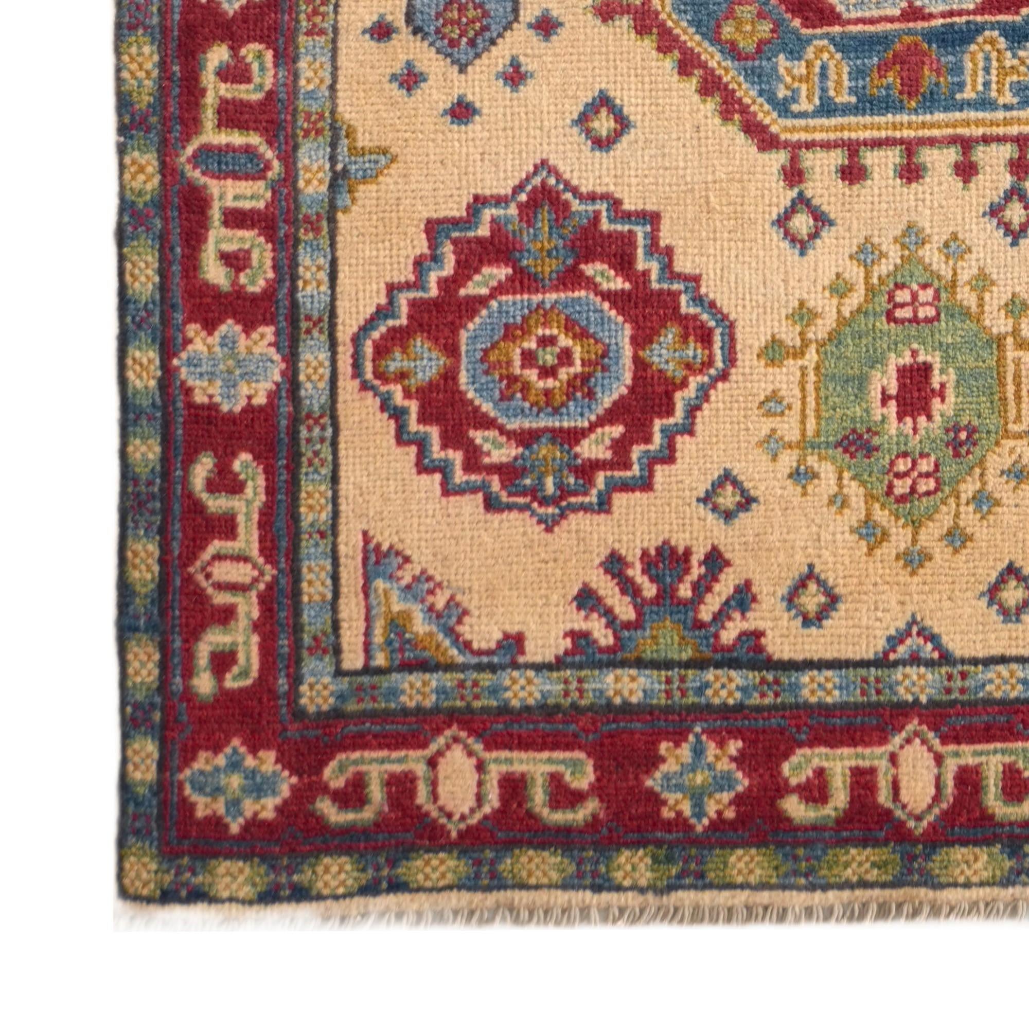 Detail image 7 of 10: 2' 8 x 6' 6 Hand Knotted Kazak Runner Rug