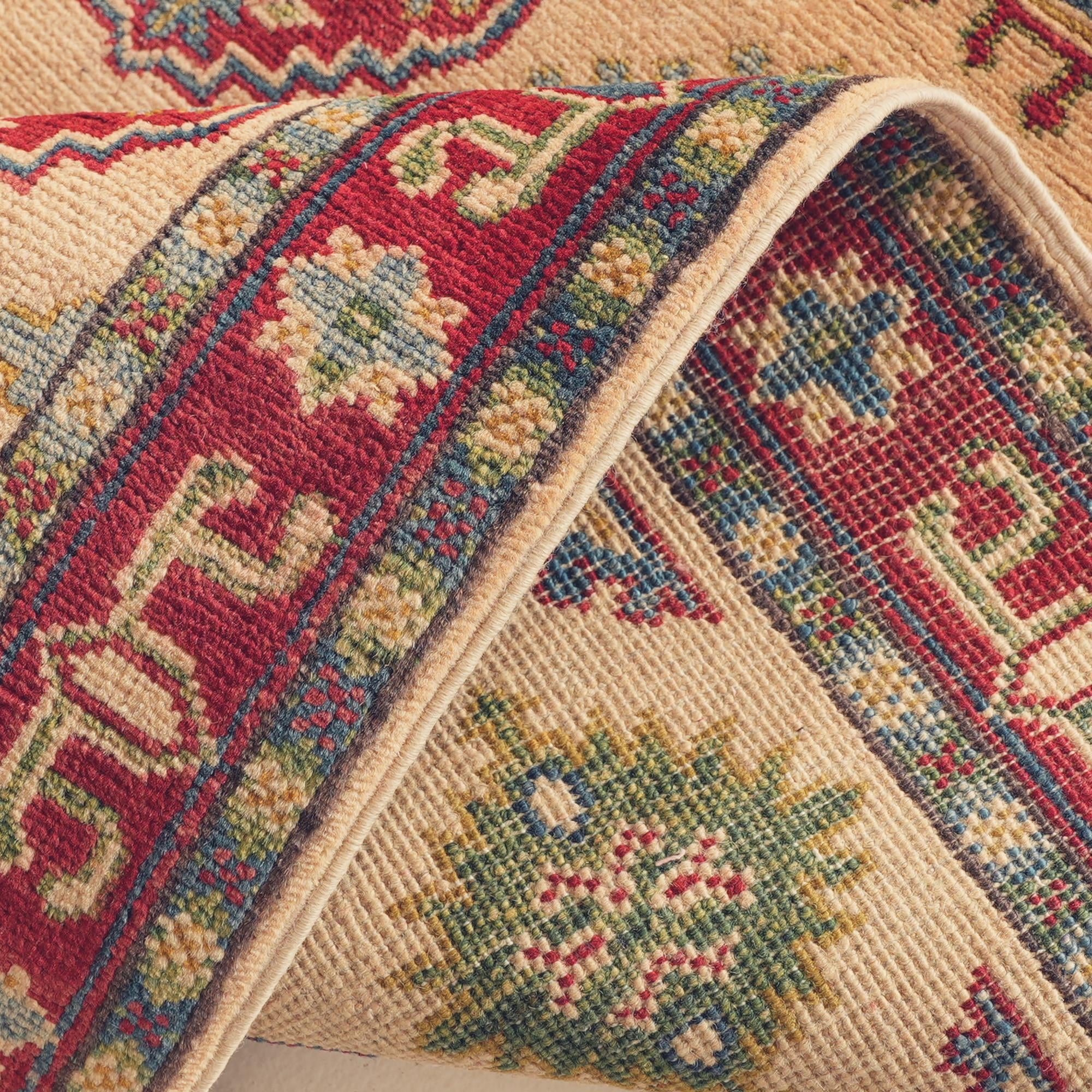 Detail image 8 of 10: 2' 8 x 6' 6 Hand Knotted Kazak Runner Rug