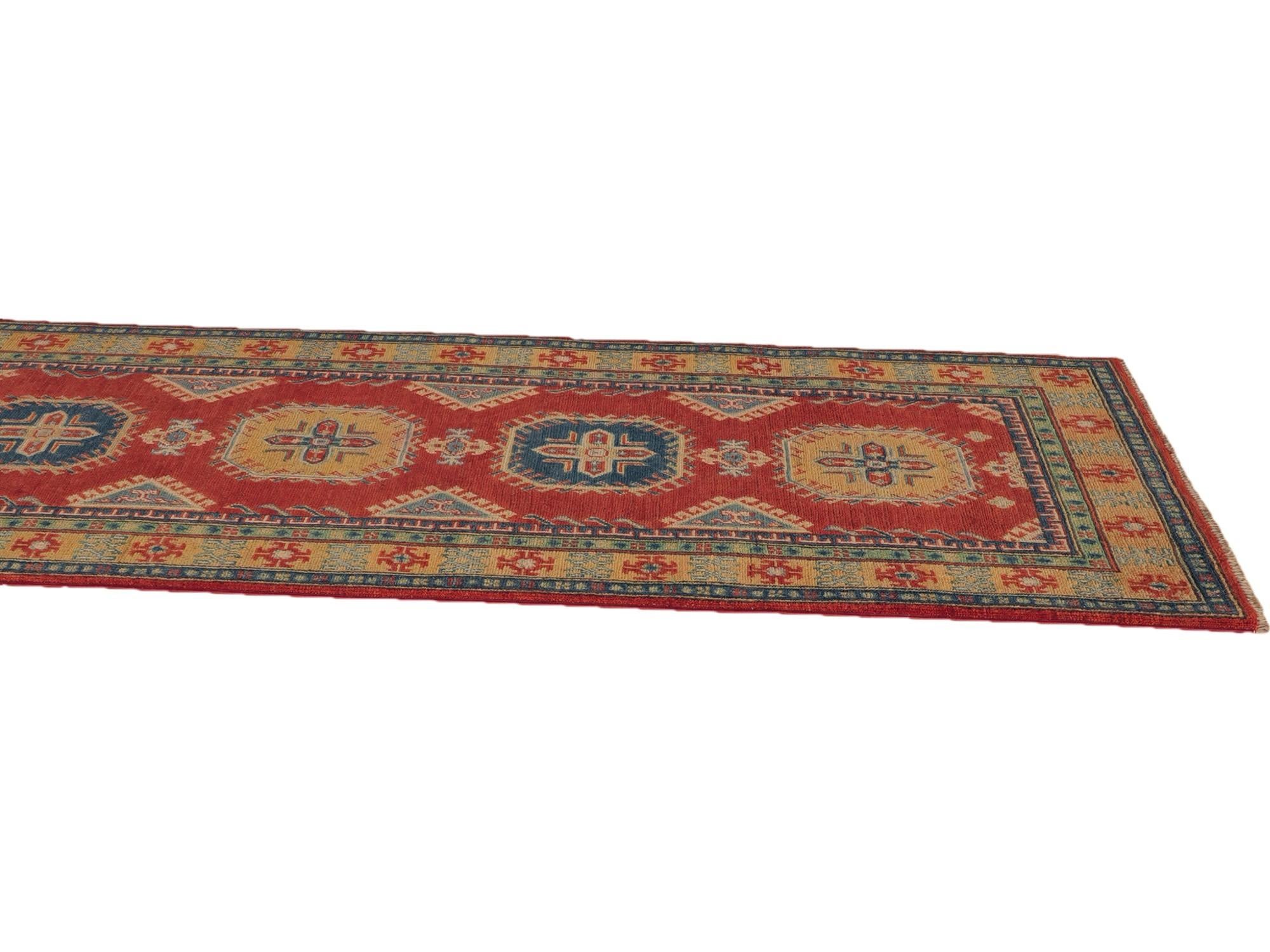 Detail image 6 of 10: 2' 9 x 10' 2 Hand Knotted Kazak Runner Rug