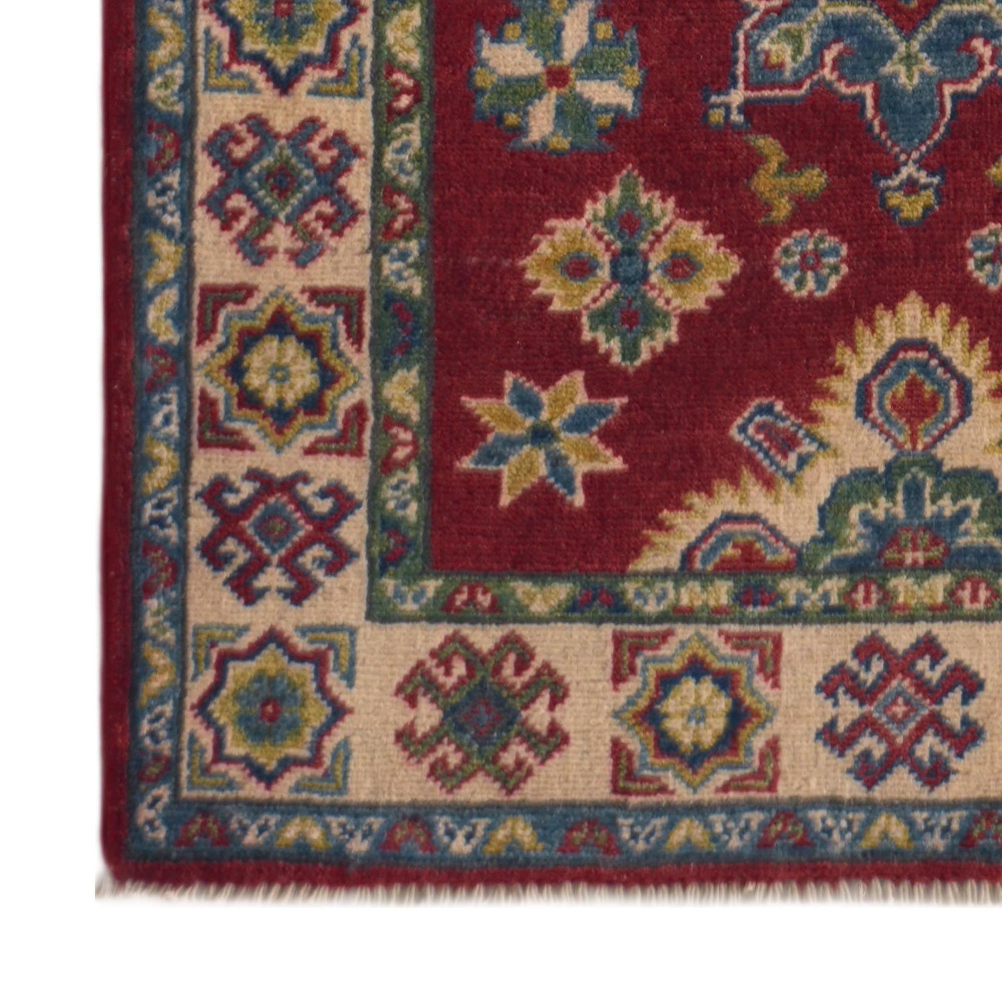 Detail image 7 of 10: 2' 7 x 9' 9 Hand Knotted Kazak Runner Rug