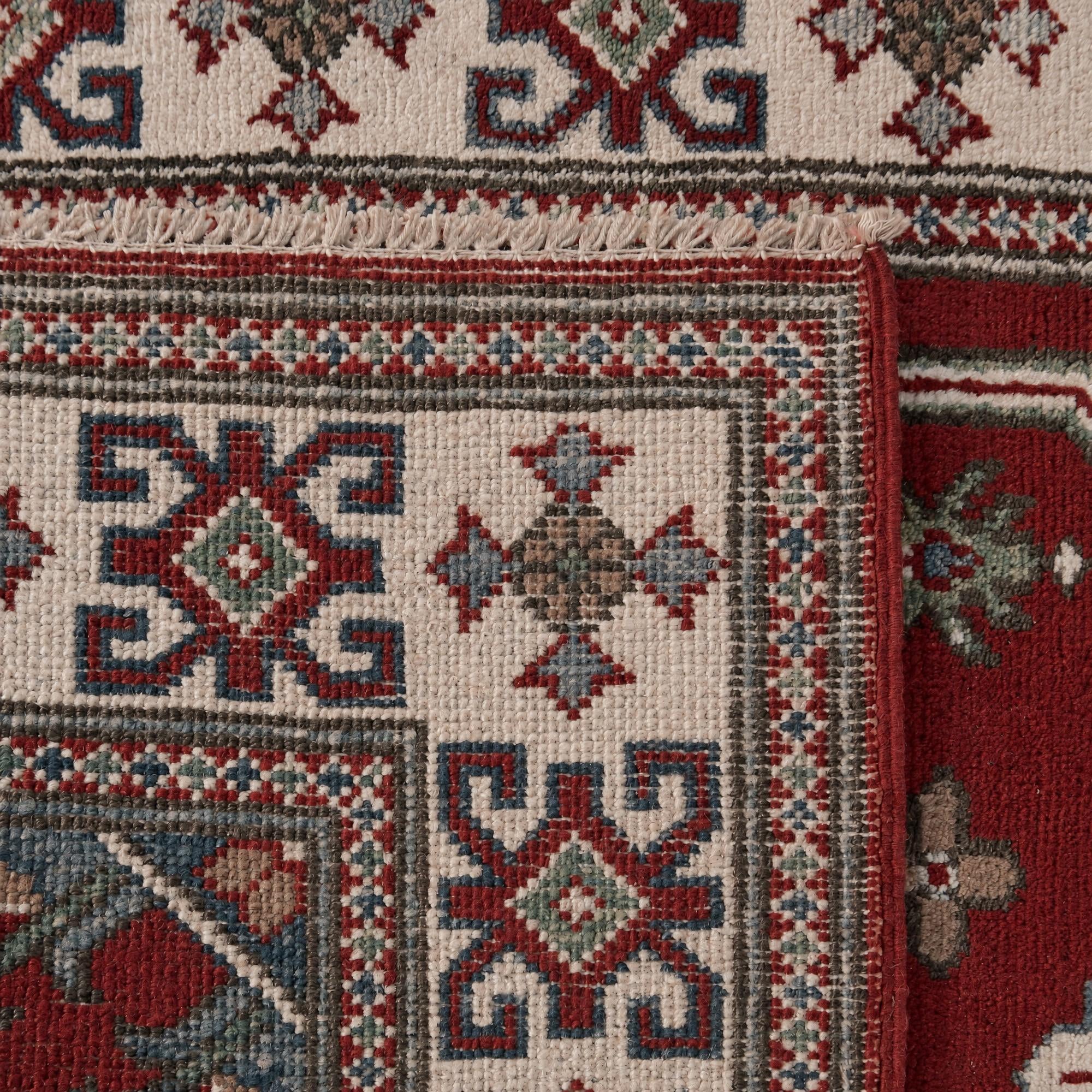 85cm x 290cm Hand Knotted Kazak Runner Rug